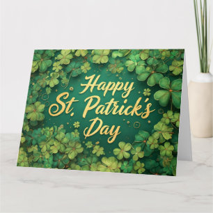 Happy St. Patrick’s Day Clover Design Thank You Card