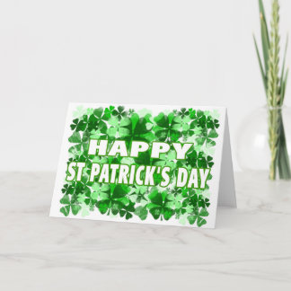 Happy St. Patrick’s Day Clover Field Card