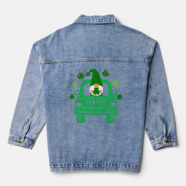 Happy St. Patrick’s Day Denim Jacket (Back)