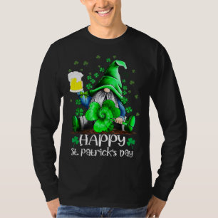 Happy St Patrick s Day Gnome Tie Dye Shamrock T-Shirt