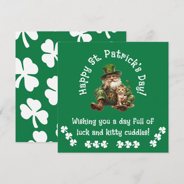 Happy St. Patrick’s Day Greeting Card  (Front/Back)