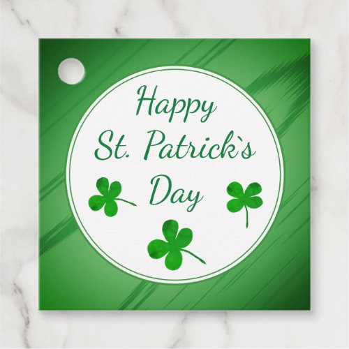 Happy St Patricks Day Irish Green Shamrock Favor Tags