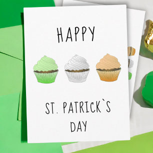 Happy St. Patrick`s day Irland Color Muffins Postcard