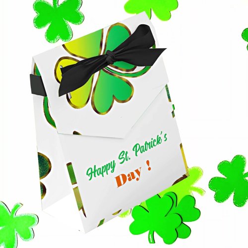 Happy St Patricks Day  Lucky Clovers Favor Boxes