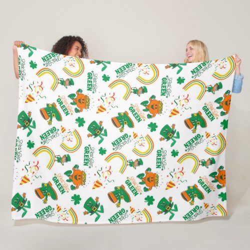 Happy StPatricks Day on the white background Fleece Blanket