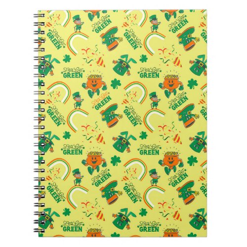  Happy StPatricks Day on the yellow background Notebook