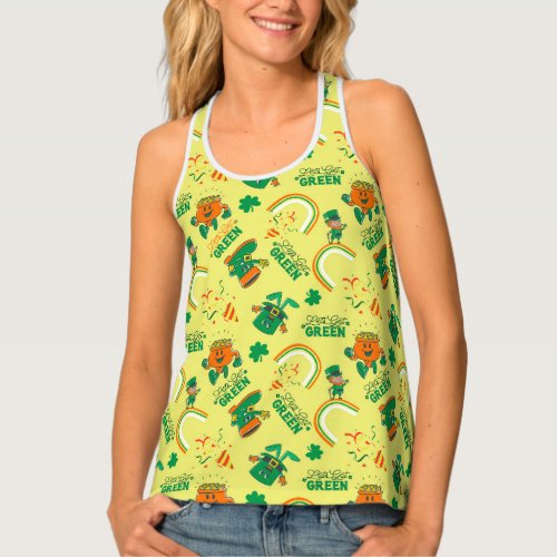  Happy StPatricks Day on the yellow background Tank Top