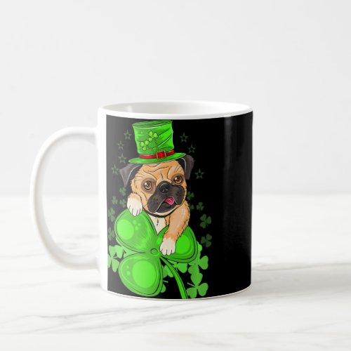 Happy St Patrick S Day Pug Wears St Patrick S Luck Coffee Mug