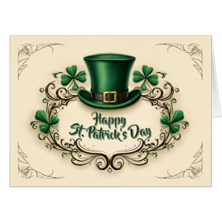 Happy St. Patrick’s Day Shamrock Design Card