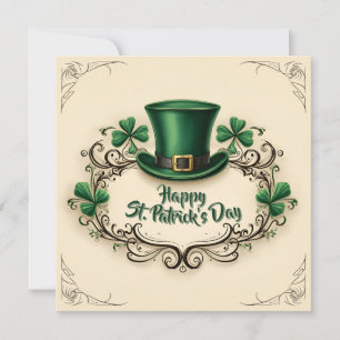 Happy St. Patrick’s Day Shamrock Design Note Card