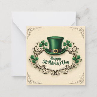 Happy St. Patrick’s Day Shamrock Design Note Card