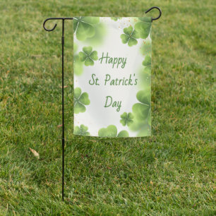 Happy St. Patrick’s Day Shamrock Double-Sided Garden Flag