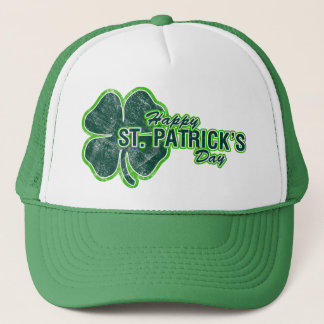 Happy St. Patrick’s Day Shamrock Grunge Hat