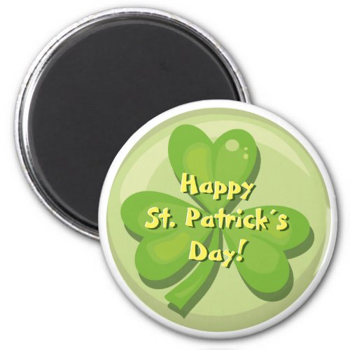 Happy St Patricks Day Shamrock Magnet