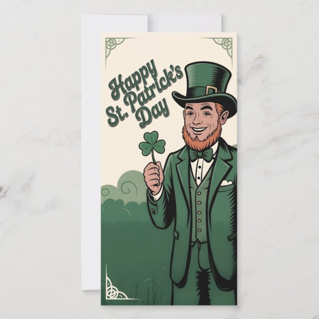 Happy St. Patrick’s Day Vintage Leprechaun (Front)