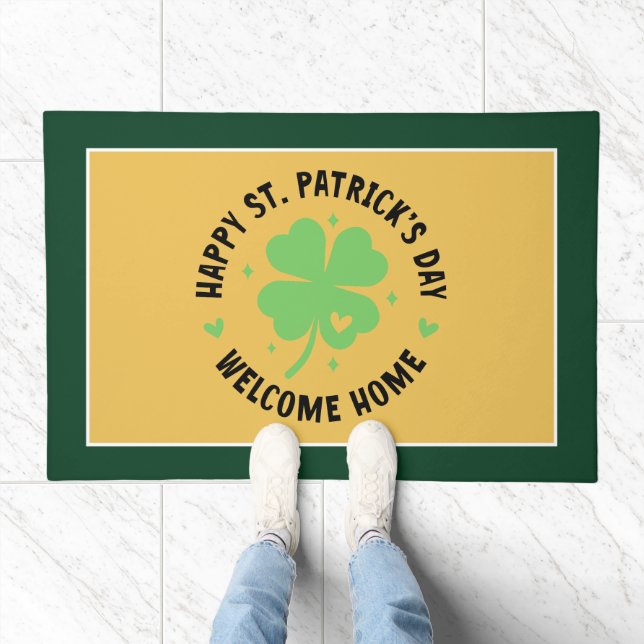 Happy St. Patrick’s Day Welcome Home Doormat (Indoor)