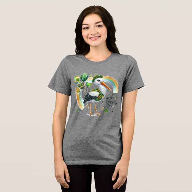 Happy St. Patrick’s Women’s Tri-Blend Shirt (Front Full)