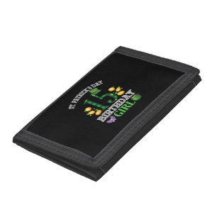 Happy St Patrick's Day 15 Years Old Birthday Lepre Tri-fold Wallet