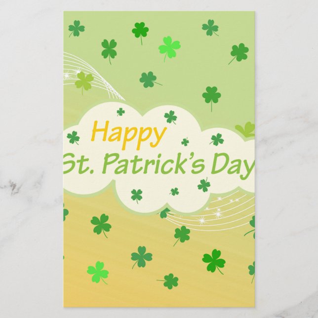 Happy St Patricks Day 1 Stationery (Front)