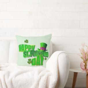 Happy St. Patrick's Day 1 Throw Pillow