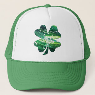 Happy St Patricks Day 4 leaf clover Irish Pride  Trucker Hat