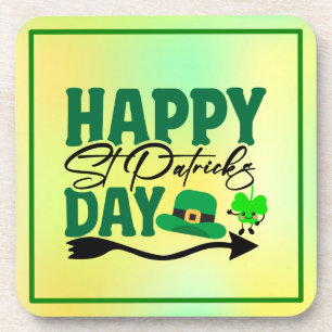 Happy St. Patrick's Day-66592 Beverage Coaster