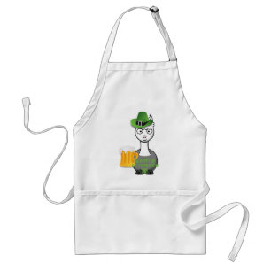 happy st patricks day alpaca adult apron