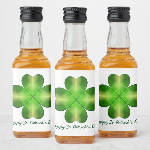 Happy St Patricks Day and Good Luck Personalized Liquor Bottle Label
