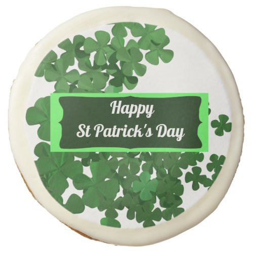 Happy St Patricks Day and Good Luck Sugar Cookie