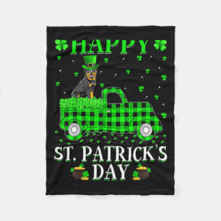 Happy St Patricks Day And Shamrock T Shirt_1  Fleece Blanket