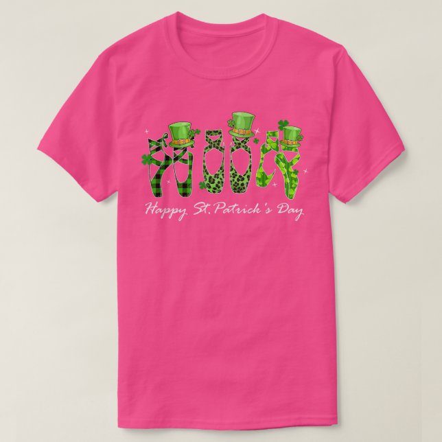 Happy St Patrick's Day Ballet Lover Ballet Dancer  T-Shirt (Design Front)