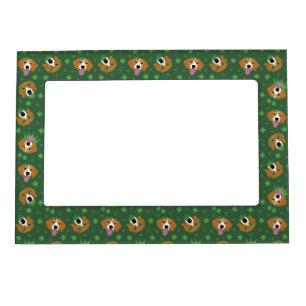 Happy St Patricks Day Beagle Dogs Magnetic Frame