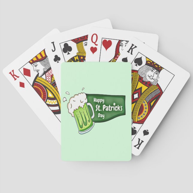 Happy St. Patricks Day Beer Poker Cards (Back)