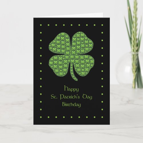 Happy St Patricks Day Birthday Card