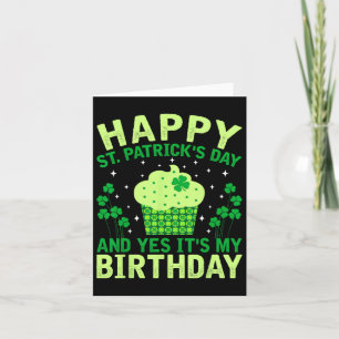 Happy St Patricks Day Birthday Saint Paddys Women  Card