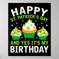 Happy St Patricks Day Birthday Saint Paddys Women