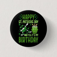 Happy St Patricks Day Birthday Shamrock Dab Bday P