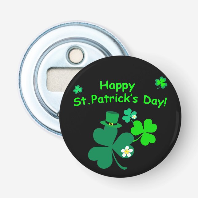 Happy St. Patrick's Day Bottle Opener (Front)