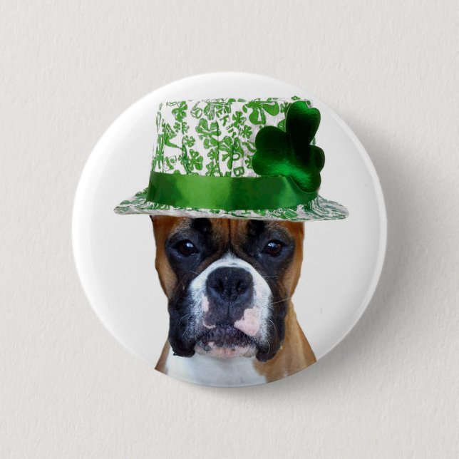 Happy St. Patrick's Day Boxer button (Front)