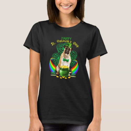 Happy St Patricks Day Bullmastiff Leprechaun Hat S T_Shirt