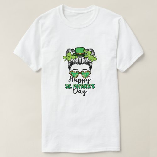 Happy St Patricks Day Bun Saint Paddys Girls T_Shirt