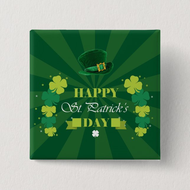 Happy St. Patrick's Day Button (Front)