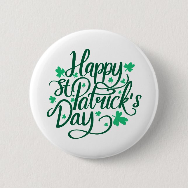 Happy st patricks day button (Front)