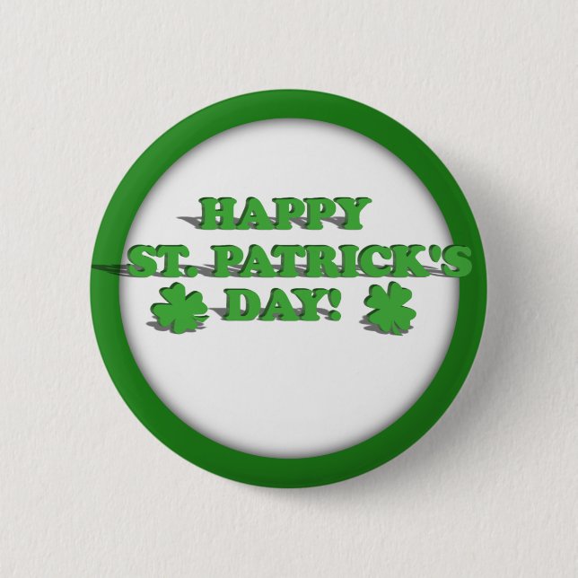 HAPPY ST PATRICKS DAY BUTTON (Front)