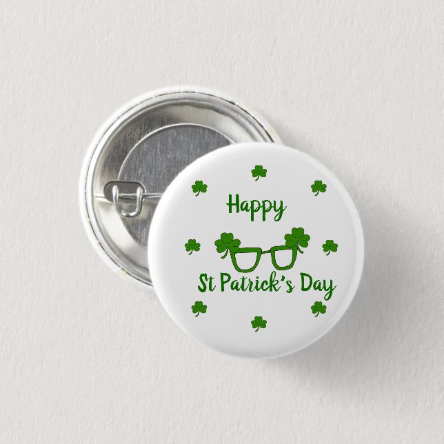 Happy St Patrick's Day    Button (Front & Back)