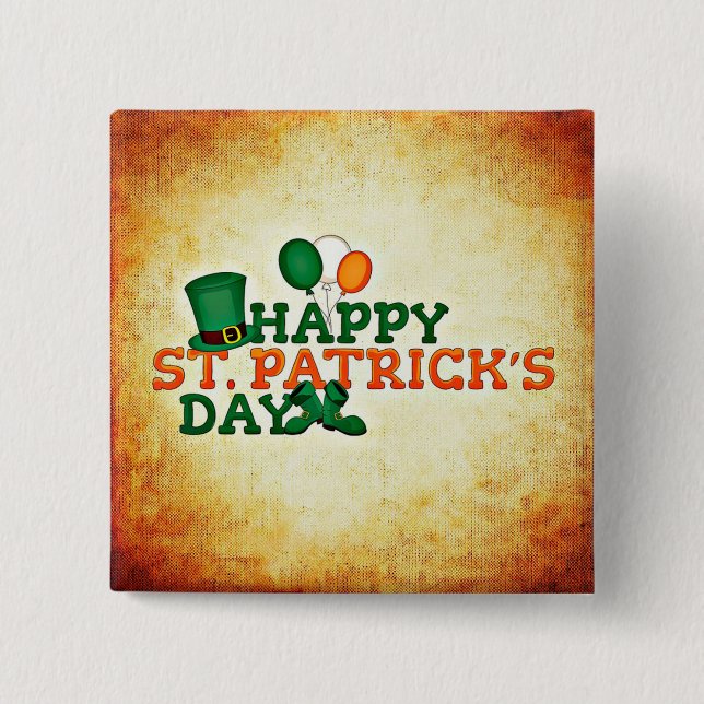 Happy St. Patrick's Day Button (Front)