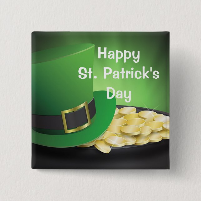 Happy St. Patrick's Day Button (Front)