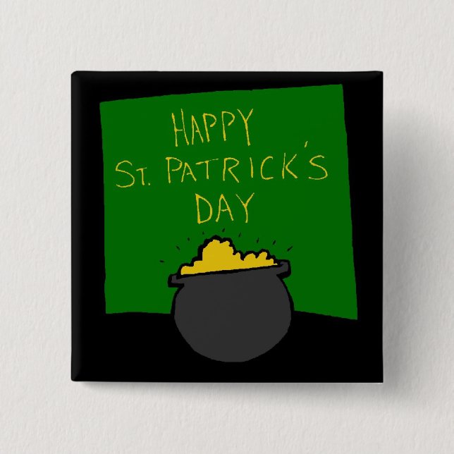 Happy St. Patrick's Day Button (Front)