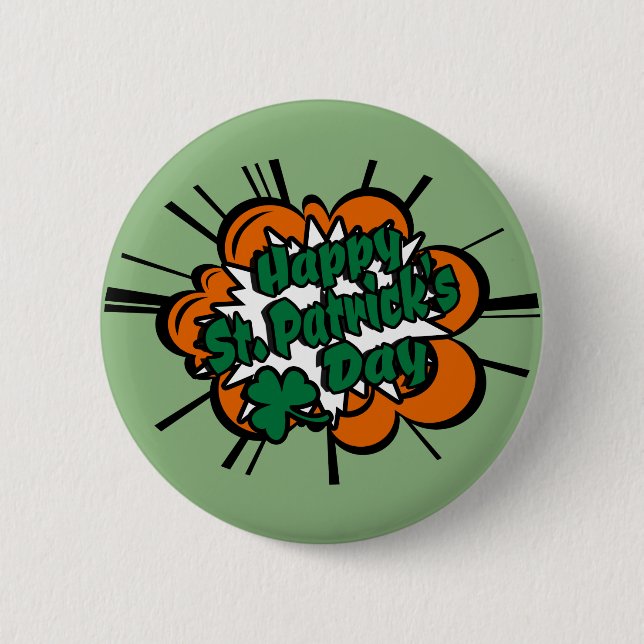 Happy St. Patrick's Day Button (Front)