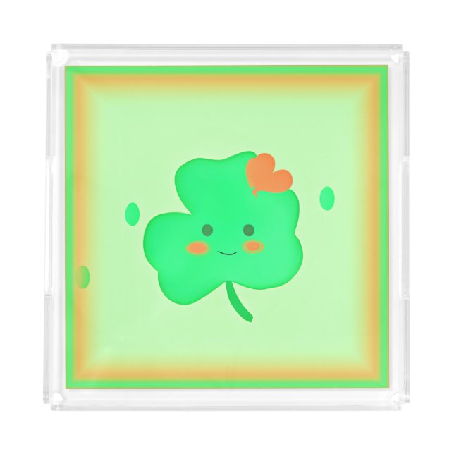 Happy St. Patrick's Day. Buy Now Acrylic Tray (Front)
